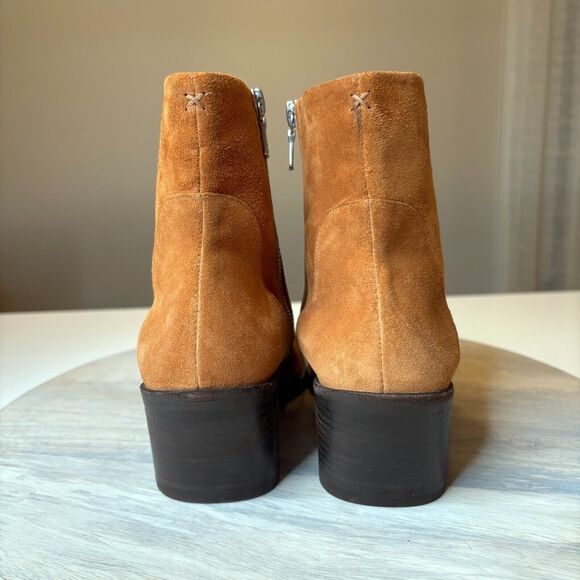 Rag & Bone Women's Axel Mid Boots‎ In Cinnamon Leather Suede $395 Size 8.5 - Picture 7 of 10